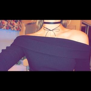 Tight black knee length party dress